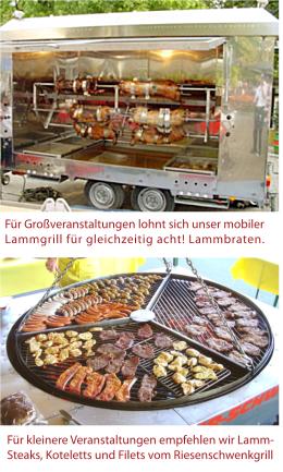 Lamm vom Grillmobil oder Schwenkgrill